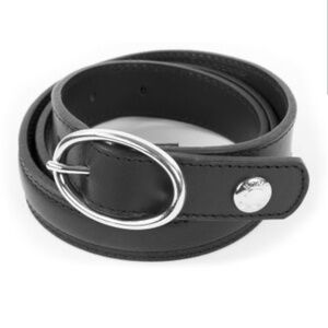 Butet Sellier France Black Leather Equestrian Belt Medium